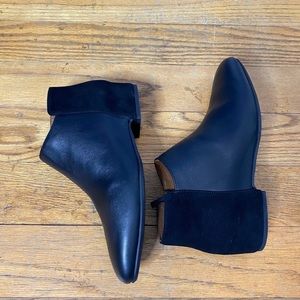 Aquatalia Leather Suede Waterproof Ankle B…